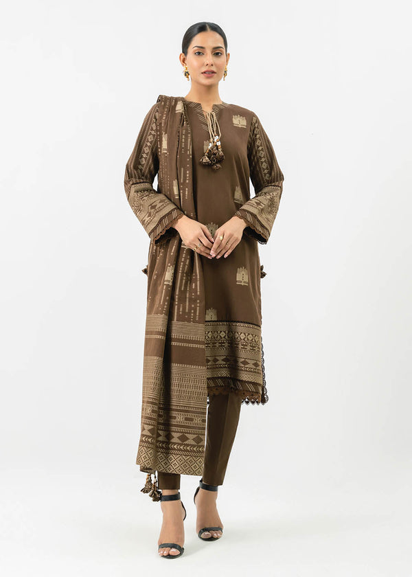 3 Pc Jacquard Suit With Jacquard Dupatta