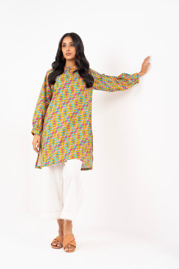 Printed Khaddar Shirt