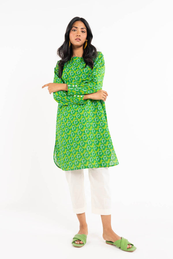 Printed Khaddar Shirt