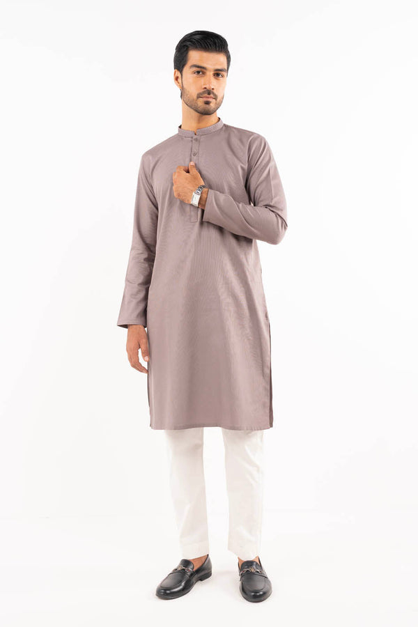 Dyed Embroidered Cotton Kurta
