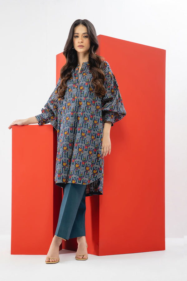 1 Pc Printed Cambric Shirt