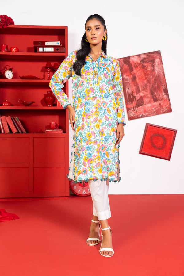 1 Pc Printed Lawn Shirt