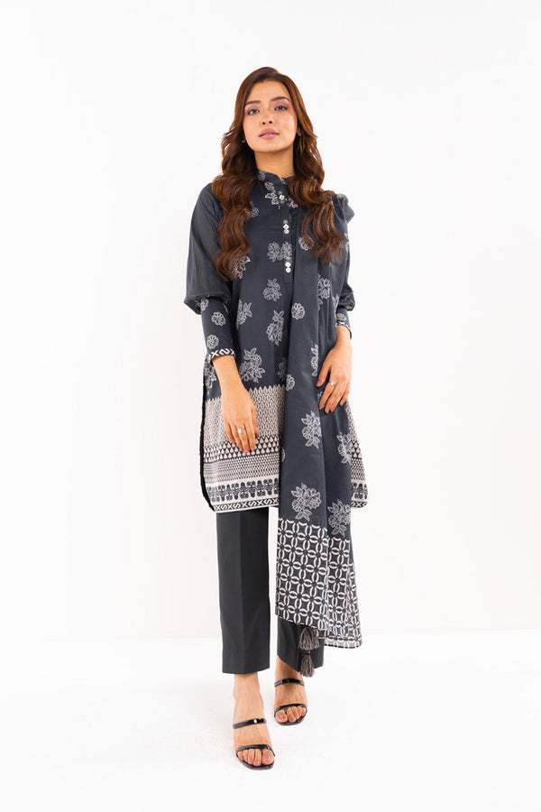 3 Pc Printed Lawn Suit With Lawn Dupatta