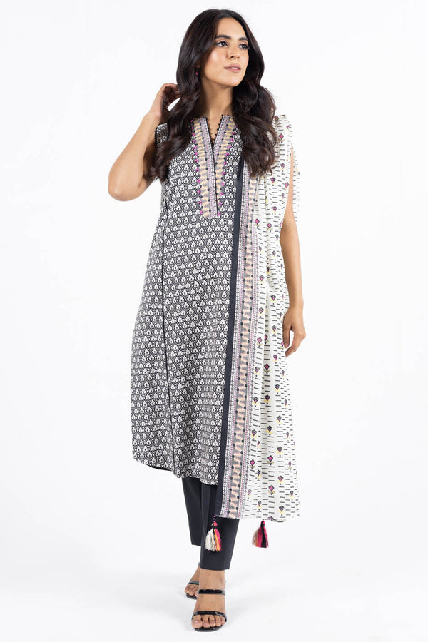 3 Pc Printed Lawn Suit With Lawn Dupatta