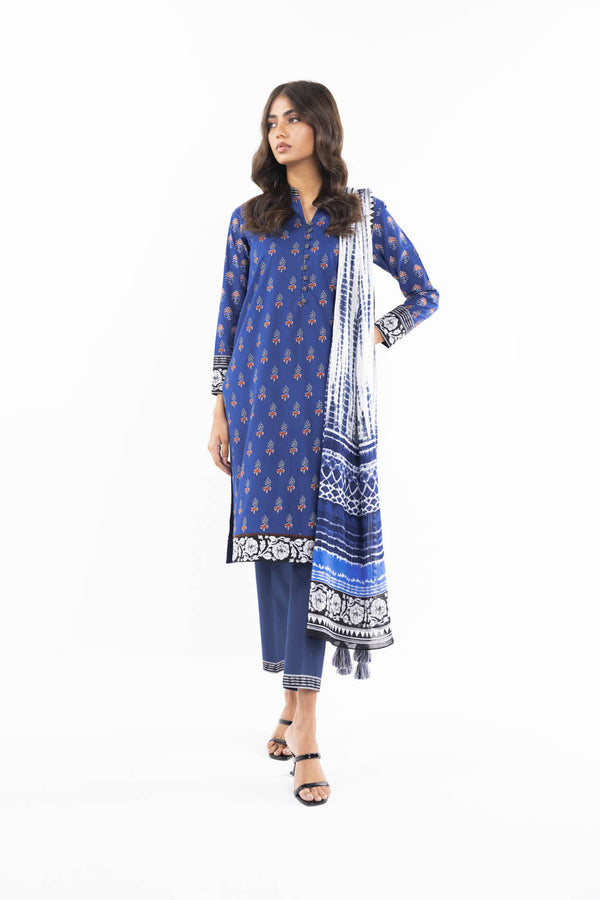 2 Pc Printed Lawn Suit With Lawn Dupatta