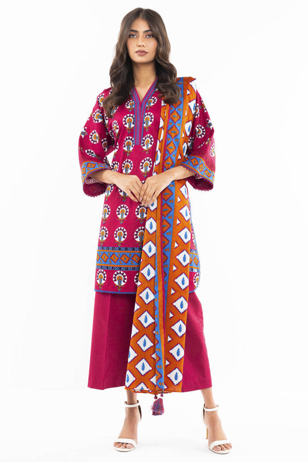 3 Pc Printed Lawn Suit With Lawn Dupatta