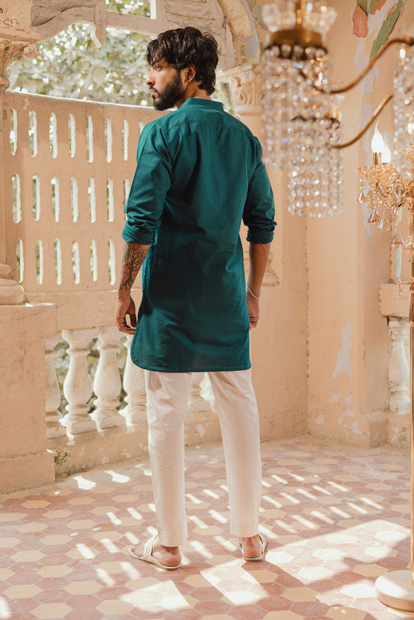 Dyed Jacquard Kurta