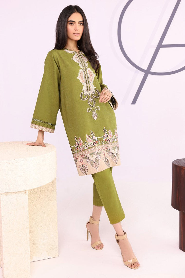 2 Pc Embroidered Khaddar Suit