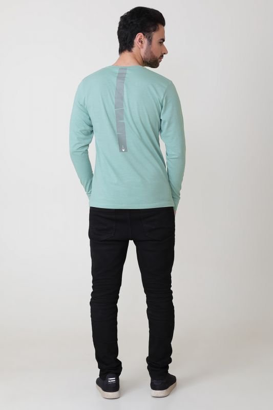 Cotton Poly Jersey Henley Top