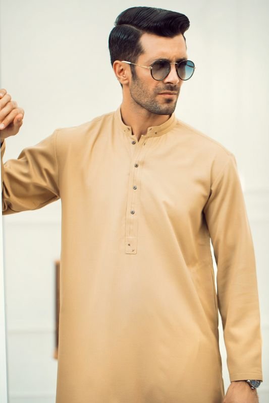 Dyed Poly Viscose Kurta