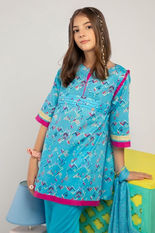 3 Pc Cotton Satin Outfit