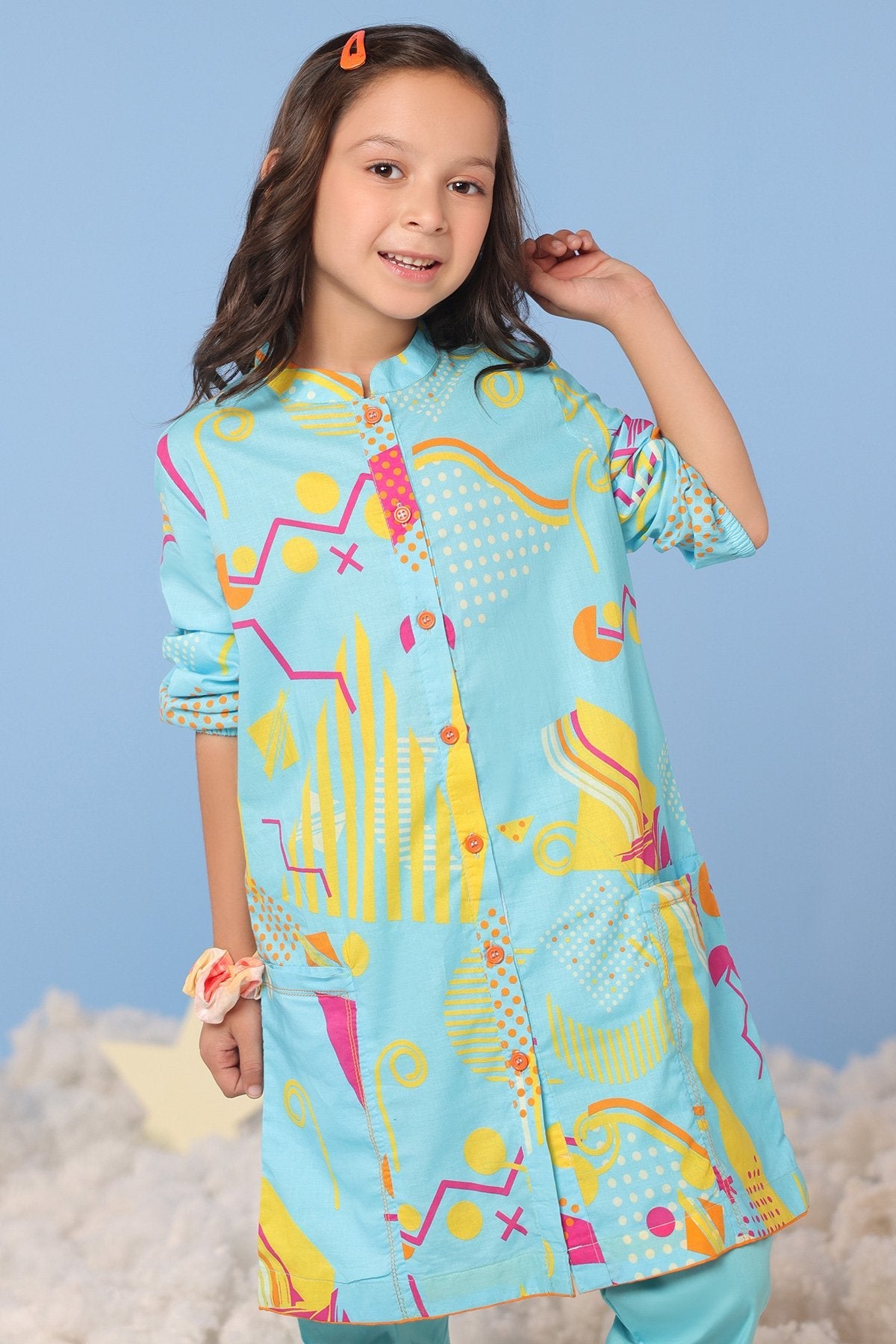 2 Pc Printed Cambric Outfit