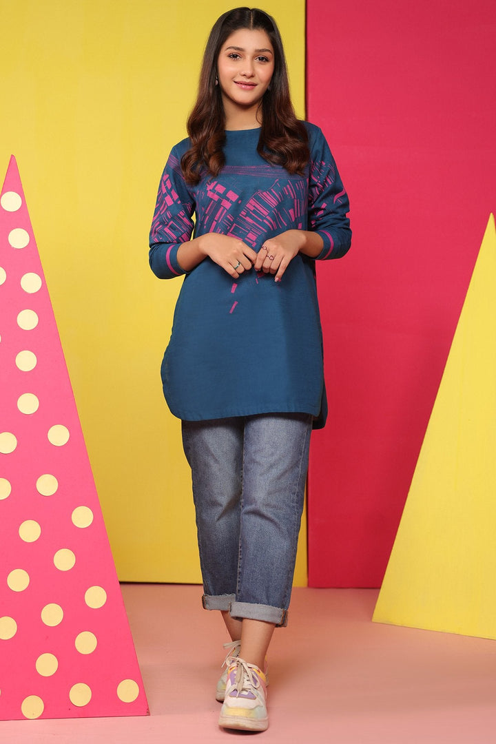 Printed Khaddar Shirt