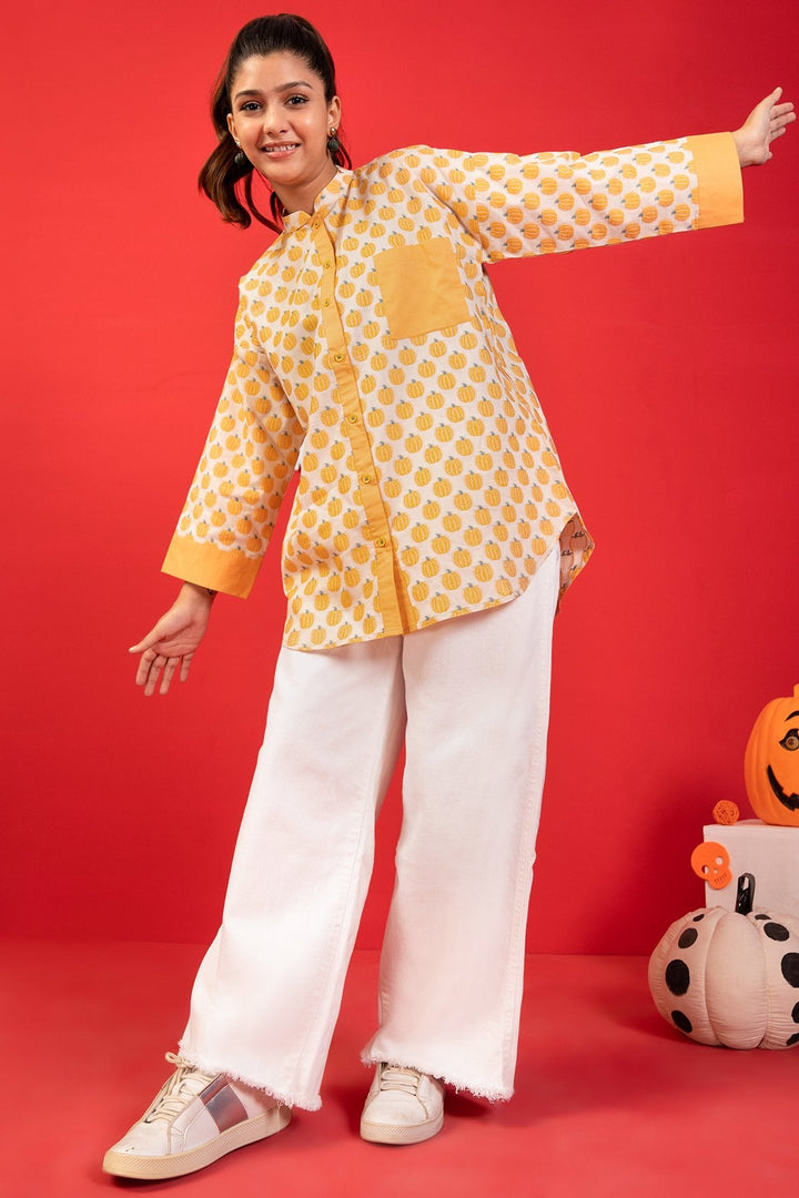 Dyed Jacquard Kurti