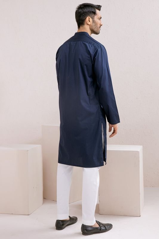 Dyed Embroidered Lawn Kurta