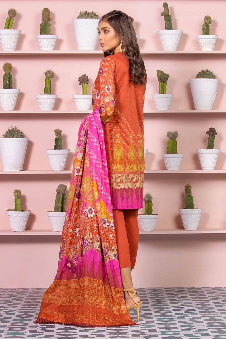 3 Piece Printed Lawn Suit With Dooria Lawn Dupatta