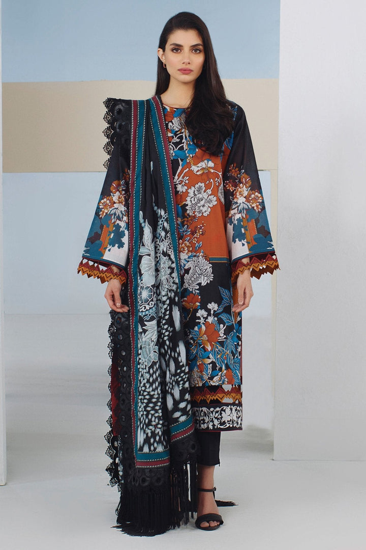 3 Pc Printed Lawn Suit With Printed Lawn Dupatta