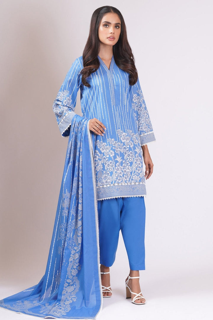 3 Pc Printed Lawn Suit With Lawn Dupatta