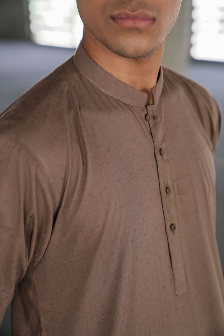 Dyed Jacquard Kurta