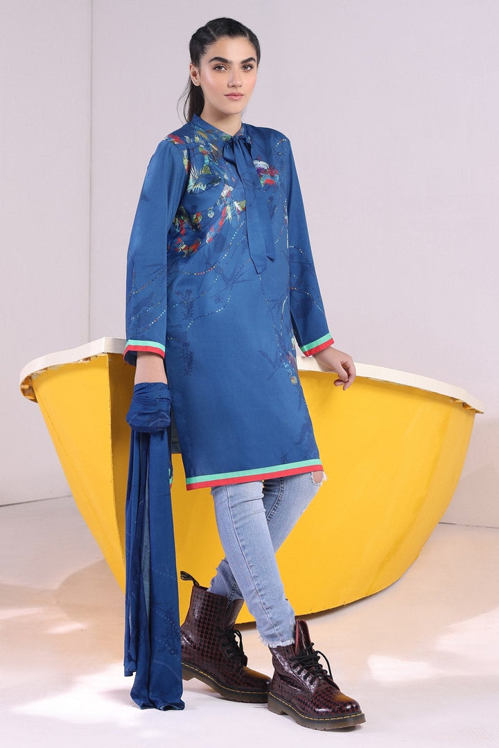 2 Pc Digital Viscose Suit With Digital Viscose Stole