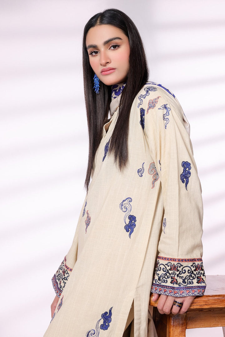 2 Pc Embroidered Khaddar Outfit