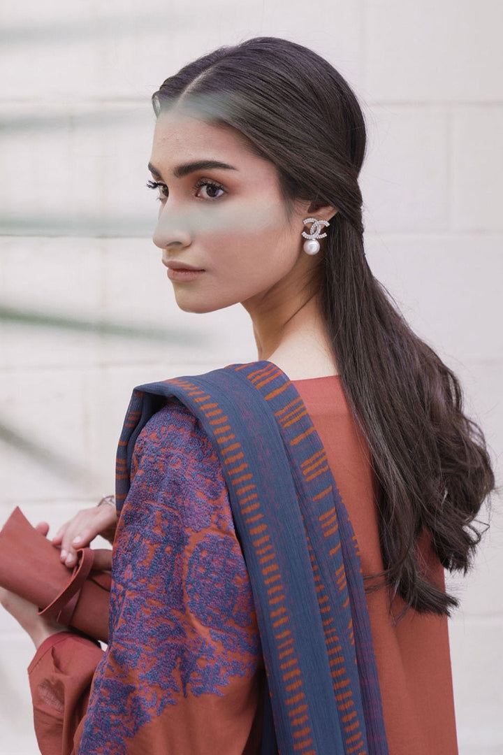 3 Pc Embroidered Lawn Outfit