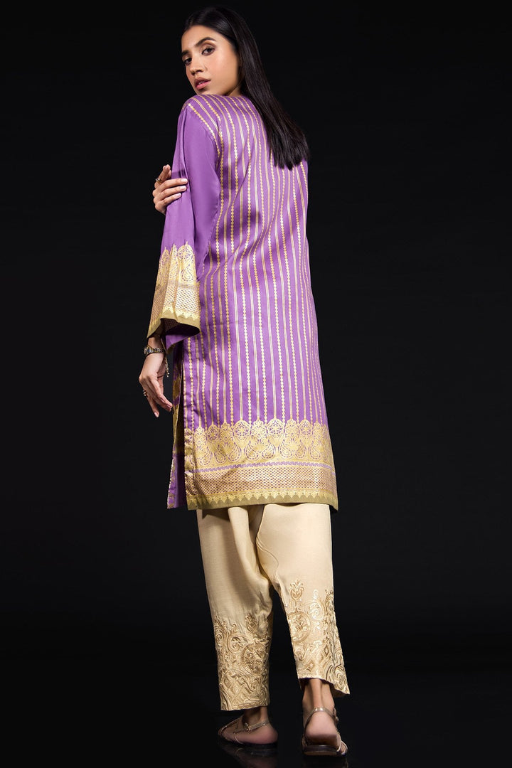 Dyed Embroidered Khaddar Kurti