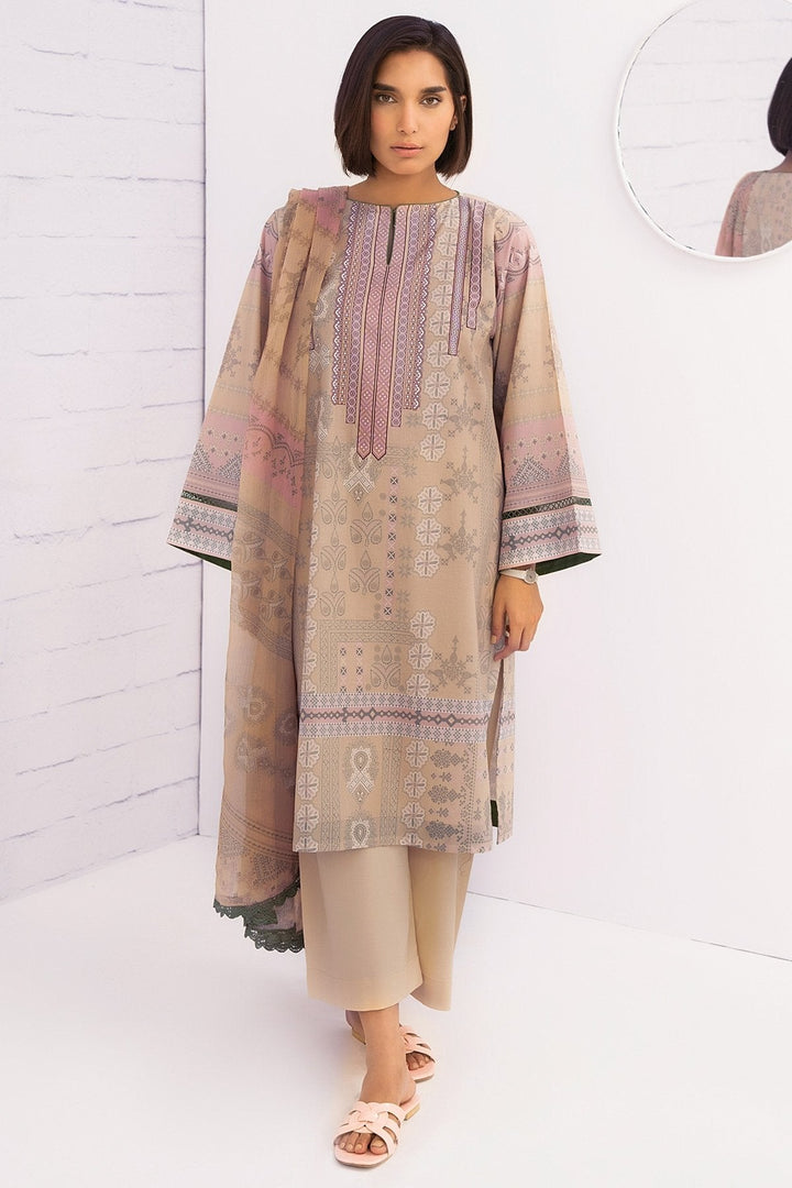 3 Pc Printed Lawn Outfit