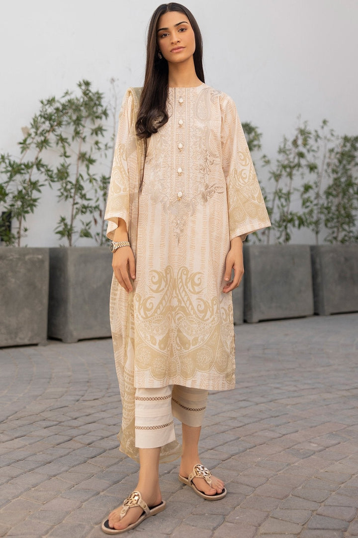 3 Pc Embroidered Lawn Outfit